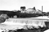 Waihi Dredging Plant 1908. Shows WGMCo.s masonry dam